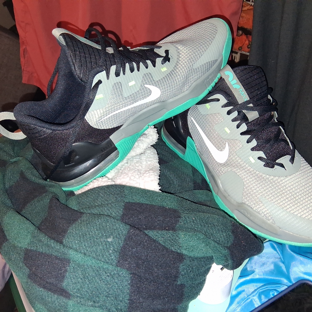 Nike Gray and Teal Athletic Shoes